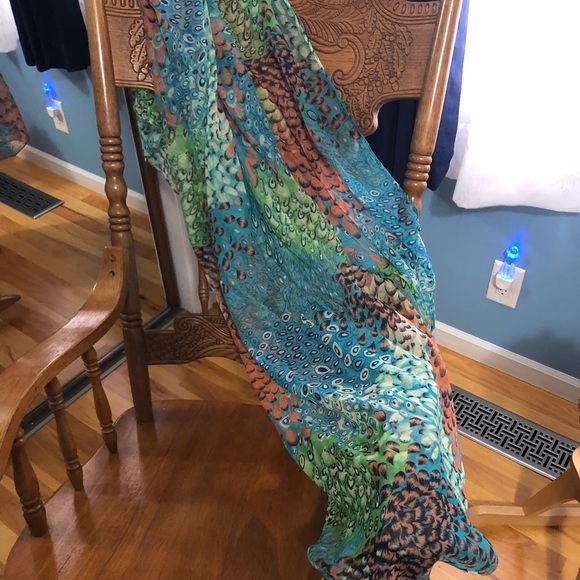 Peacock dress scarf - Picture 2 of 4